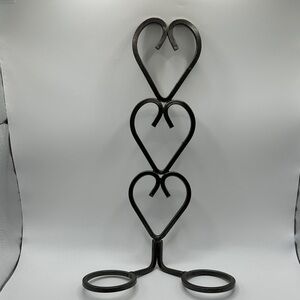 Black Heart Shaped Metal Candle Holder
